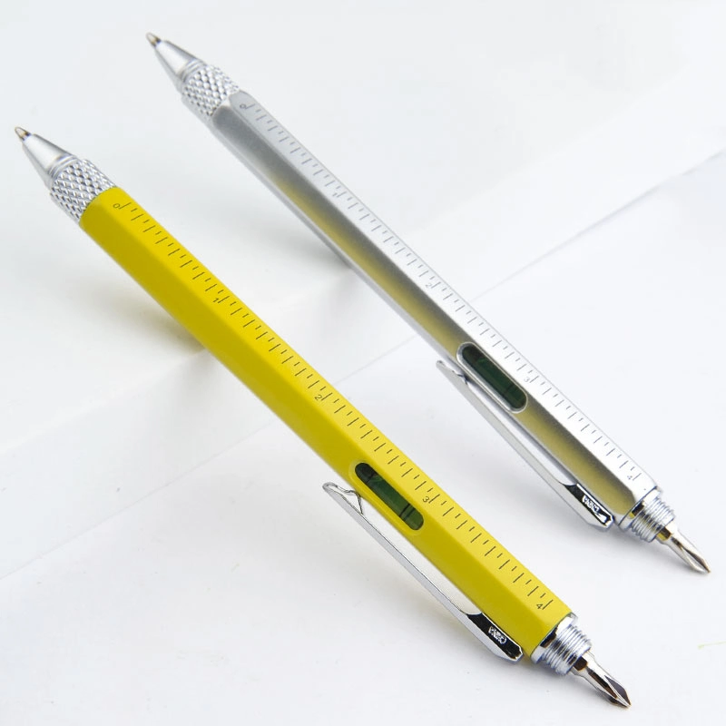 Office Supply Promotion Gift 5-in-1 Multi Purpose Plastic Tool Pen