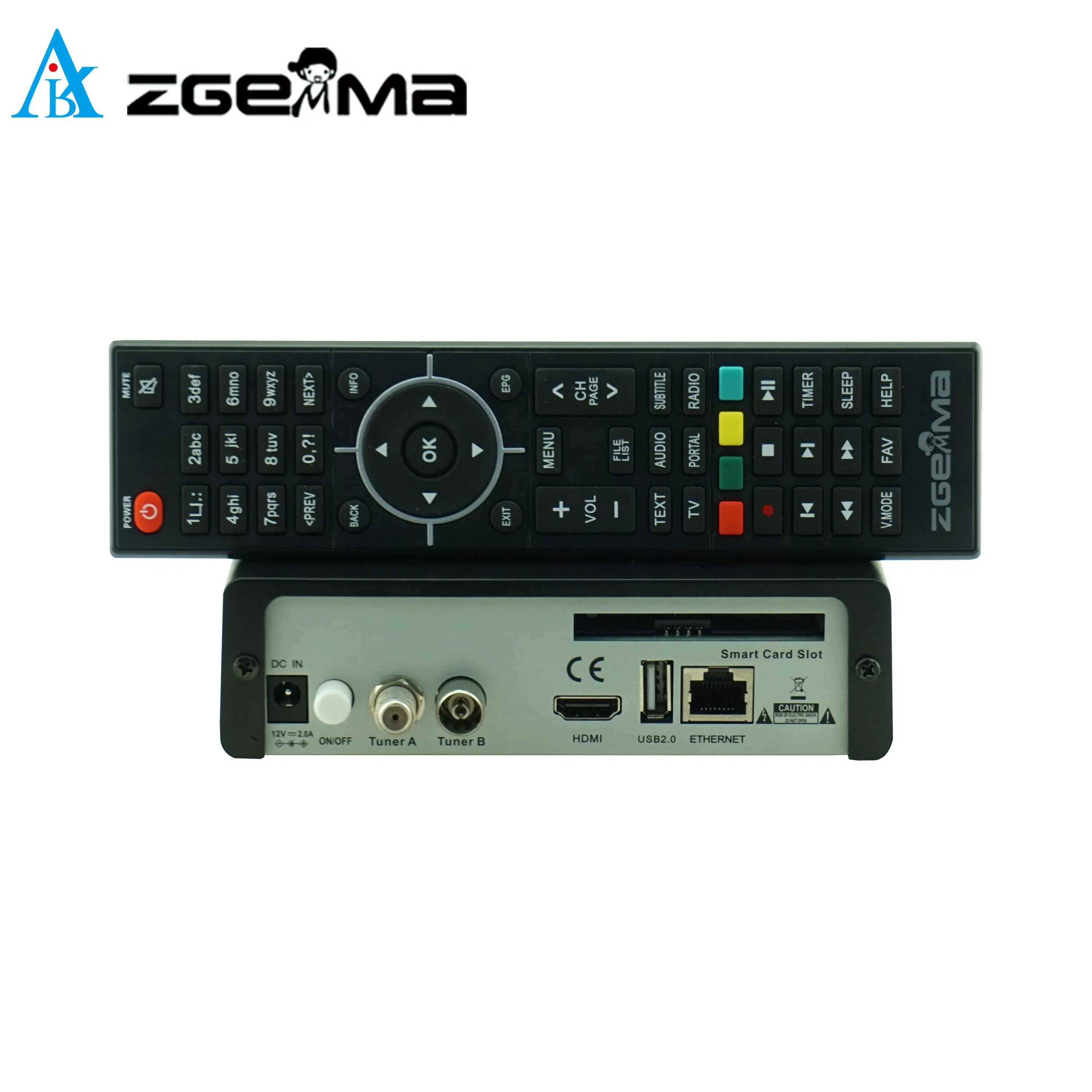 Receptor de TV vía satélite con Zgemma H8,2h - Enigma2 Linux OS, resolución 1080p, y DVB-S2X + DVB-T2/C sintonizador de TV decodificador