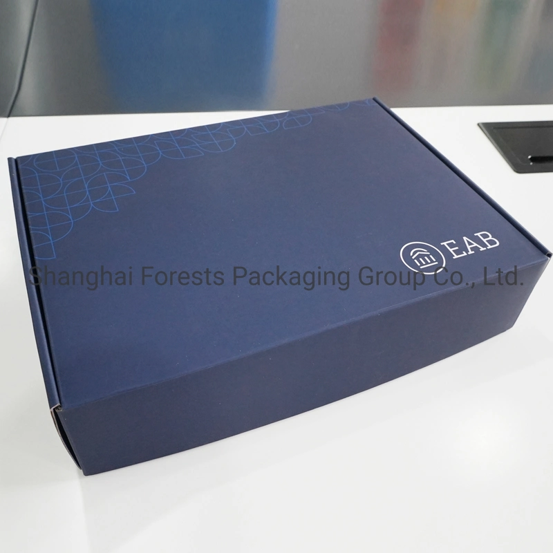 Wholesale Custom Printing Blue Corrugated Apparel Garment Consumer Electronic Device Custom Packaging Boxes