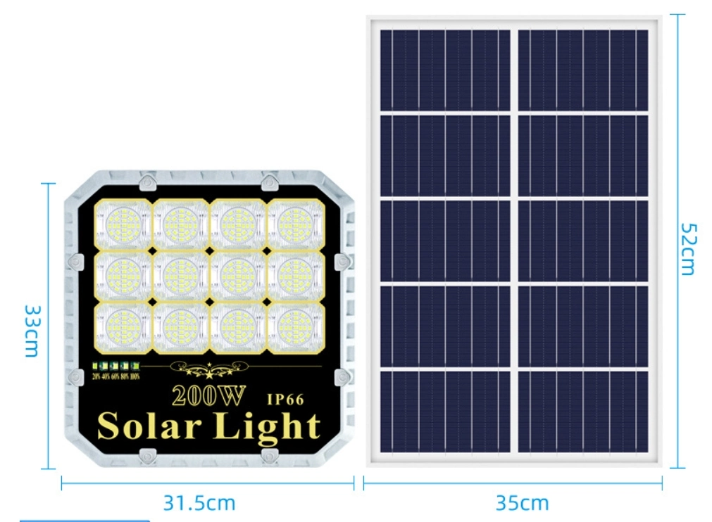 Outdoor Using Waterproof Solar Flood Light 150 Solar LED Floodlights for Garden