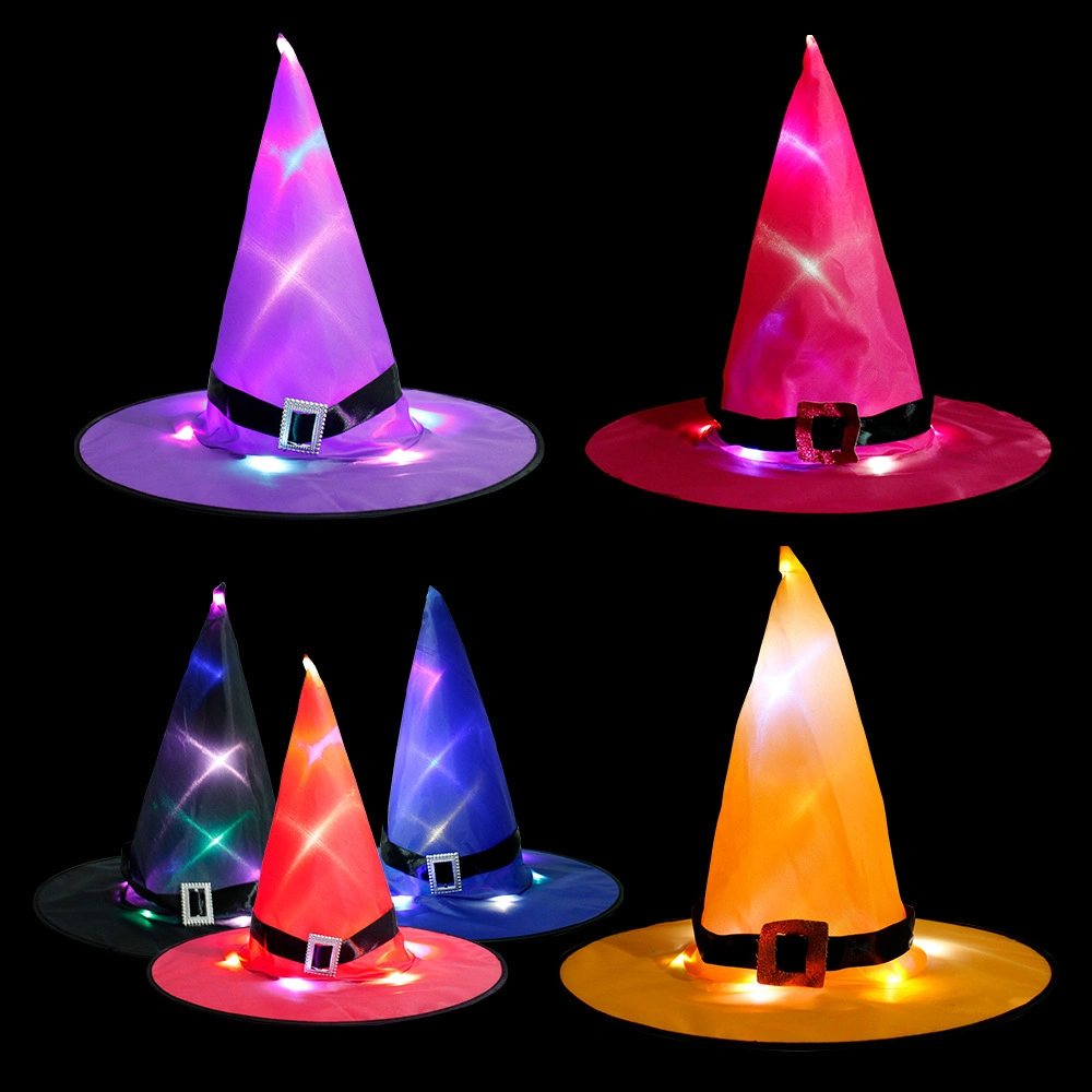 RGB Color Change Hot Sale Witch Glow Hat Halloween Party Wizard Halloween Hat