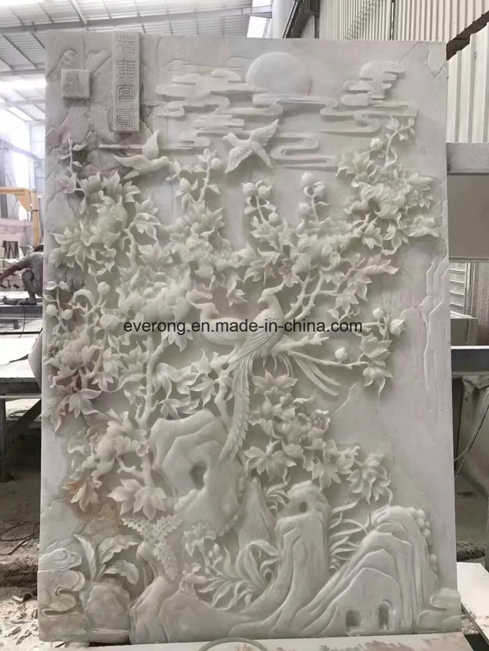 Lado de escultura em mármore branco para Decoração/Colecção de Arte