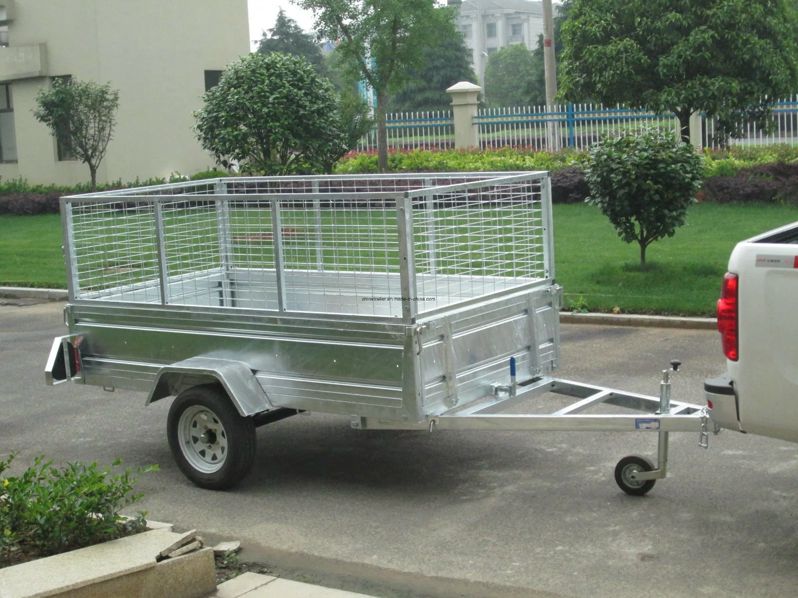 8X5 Galvanized Box/Farm/Utility /Car Trailer with Mesh Ramp