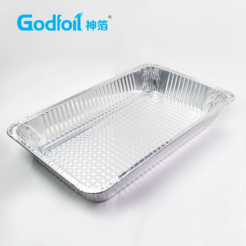 Folha de alumínio transformados limpeza Recipiente Gastronorm Tabela Vapor Pan Godfoil Pan Ustulação