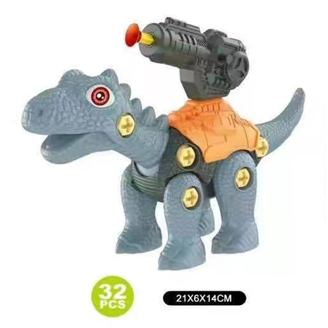 Hot Children Ejection DIY Assembly Dinosaur Toys 4 Styles Educational Toys Funny Dinosaur Toys Assembly Wholesale/Supplier Dinosaur Toy