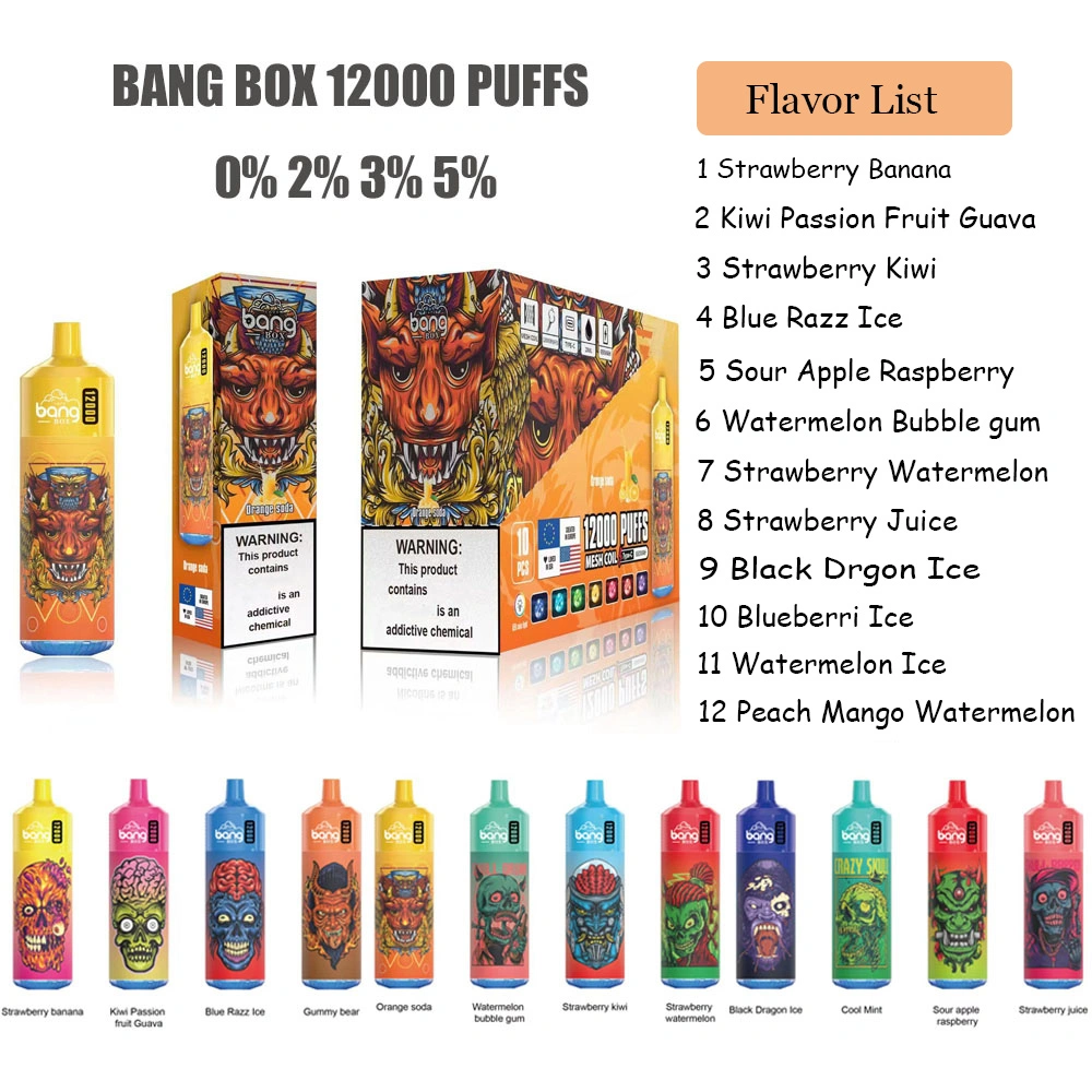 Bang Puff 12000 Puffs E Cigarette Vapes Disposable/Chargeable Puff 12K Disposable/Chargeable Vape vape Crystal Vapers Desechables Electronic Cigarette Disposable/Chargeables