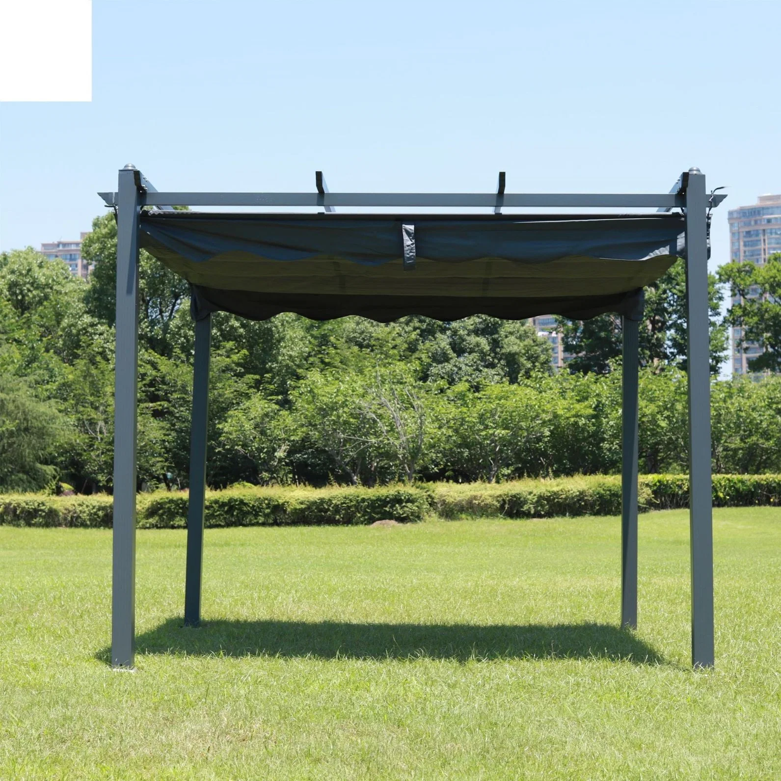 Sun Shade Canopy Patio Metal Shelter for Garden Porch Outdoor Retractable Pergola