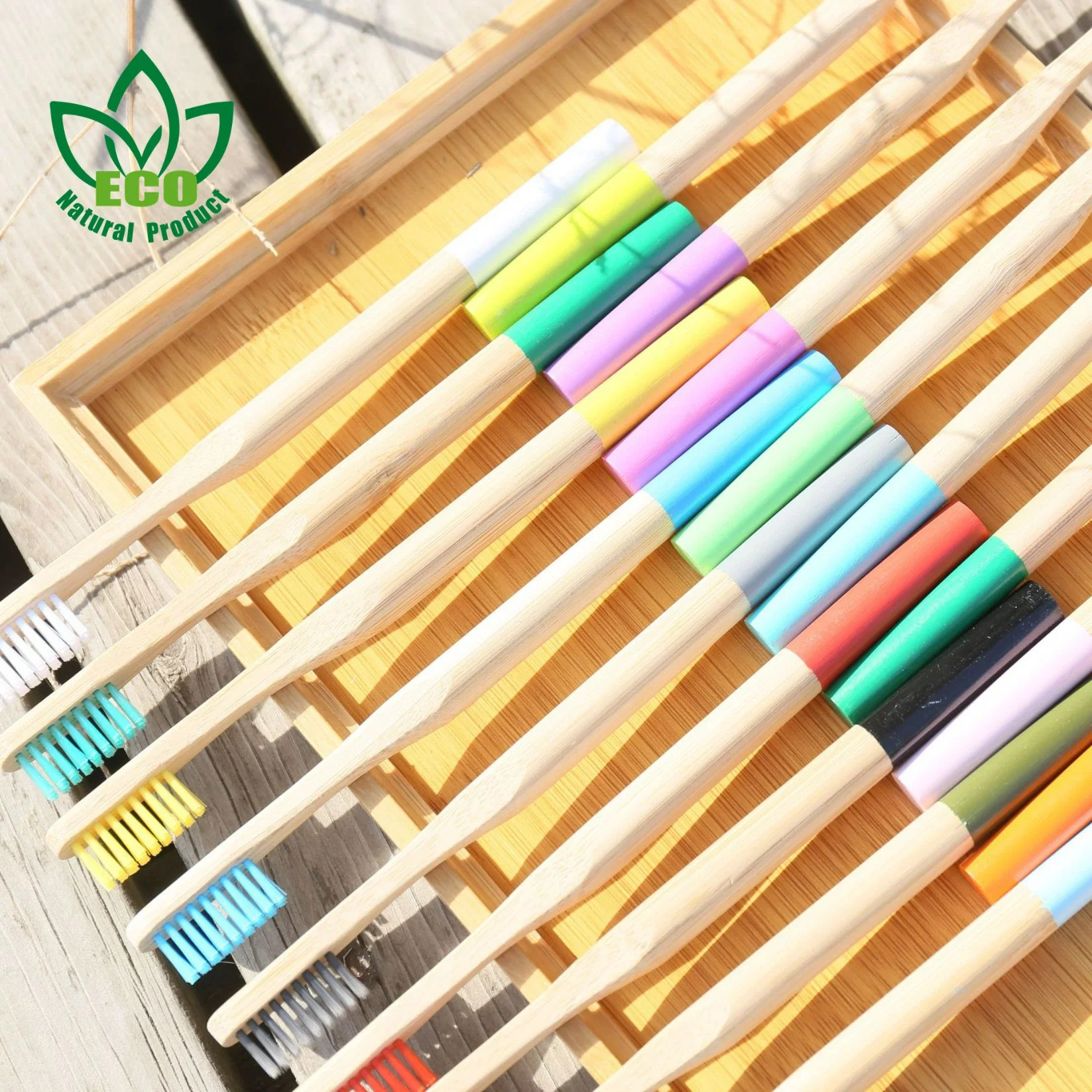 Wholesale Hotel Wooden Handle Toothbrush Eco Natural Charcoal Fiber Bamboo Round Toothbrush