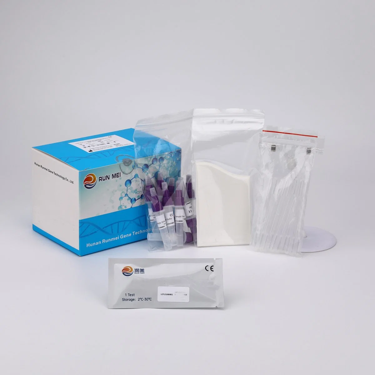 China Suppliers Runmei Antigen Rapid Diagnostic Kit with CE /ISO13485 Approve Antigen Rapid Test Kit Detection Kit Nasal/Oral/Saliva Test Swab Kit One Stop Solu
