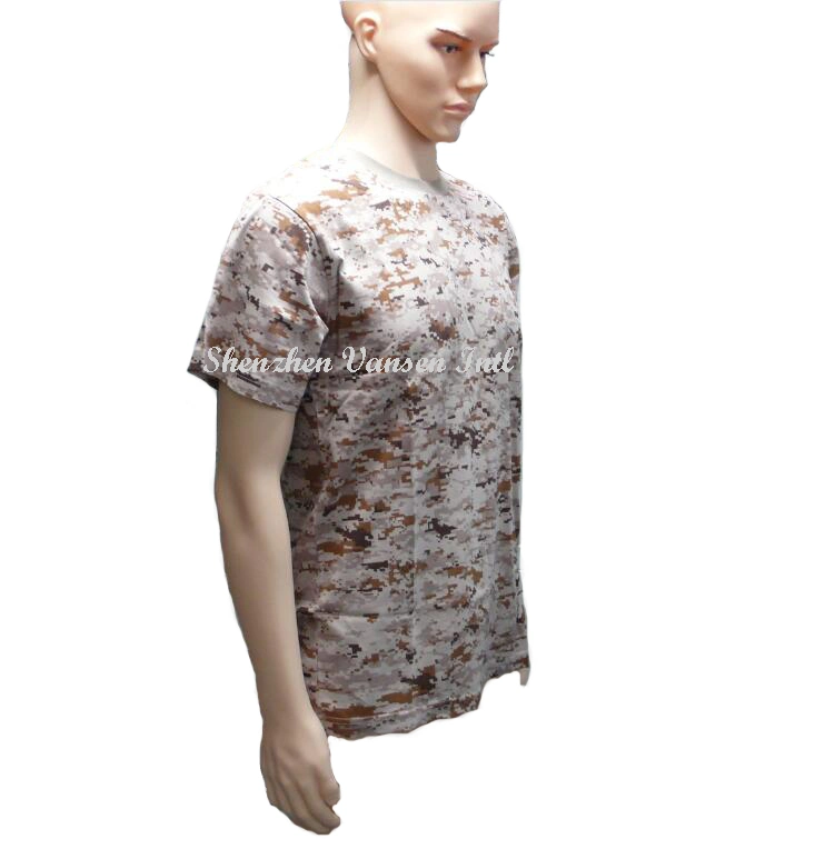 Knitted Desert Digital Camouflage Cotton T-Shirt