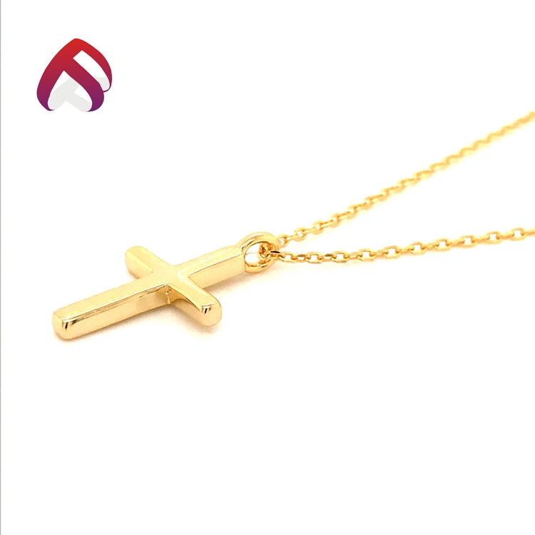 High quality/High cost performance  Cross 14K Gold Color 925 Silver Jewelry