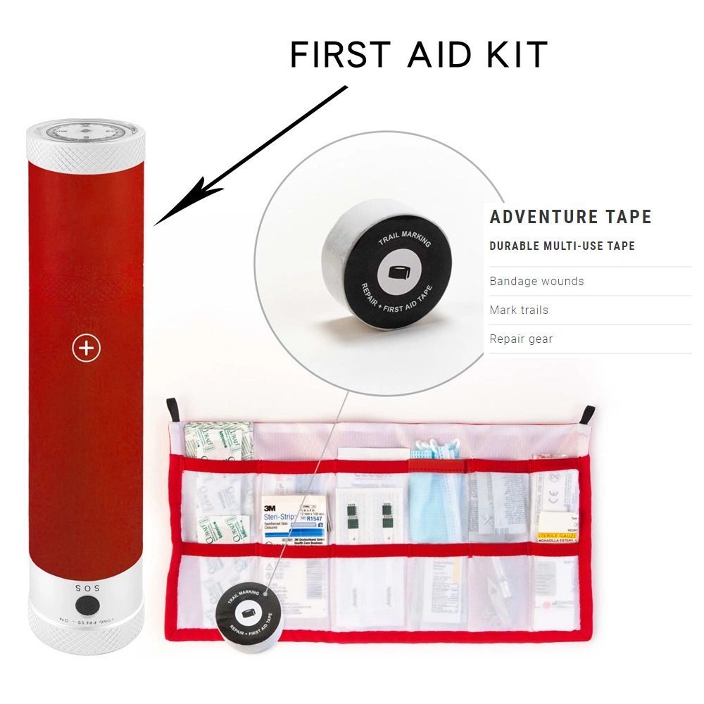 Mini Survival First Aid Kit Repair Adventure cinta para vendajes, Mark Trails, Repair Gear