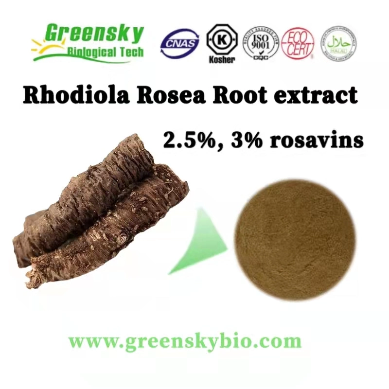 Natural Pure Rhodiola Rosea L. Rhodiola Rosea Root Extract 2.5%, 3% Rosavins Brown Yellow Powder Plant Extract Herbal Extract