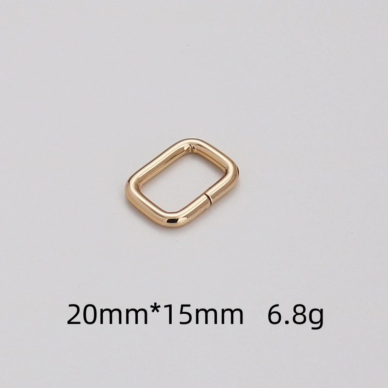 Bag Webbing Adjustment Gold Bag Metal Decorative Square Buckle Case Hardware Iron Ring Buckle Fitting