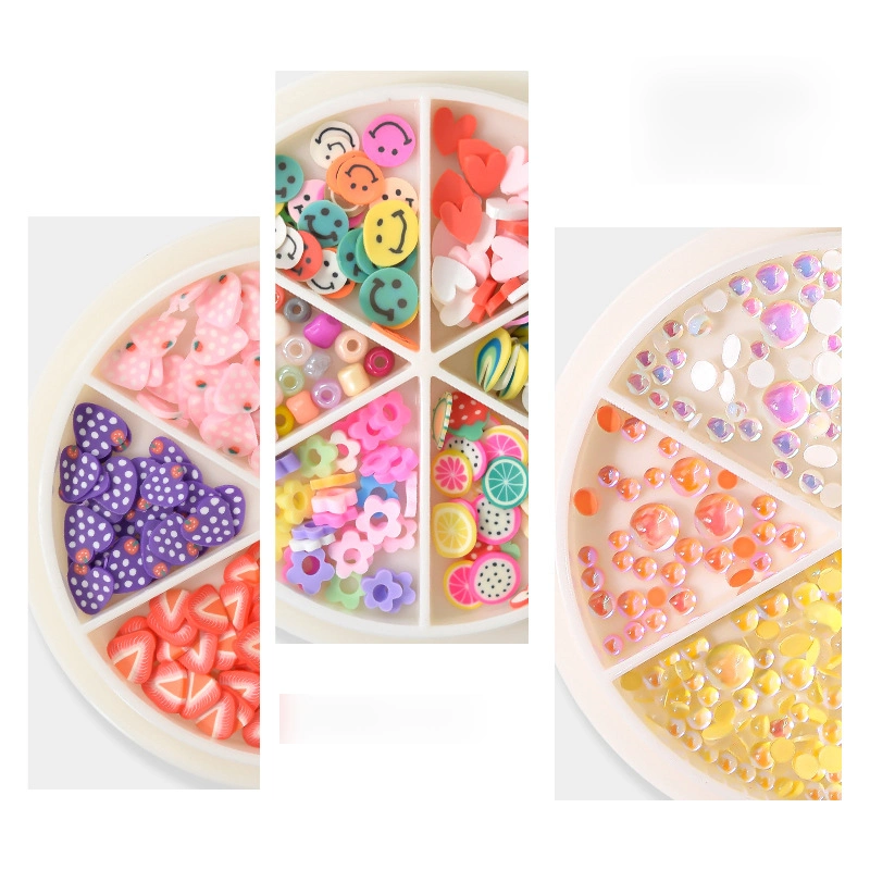 Nail Beauty Three-Dimensional Soft Clay Color Candy Cartoon Girl Love Nail Disc Japanese DIY Nail Decoration