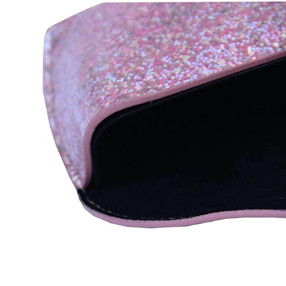 Low MOQ High quality/High cost performance Dazzling Glitter Soft Leather Glasses Case Wholesale/Supplier PU Sunglasses Packaging Glasses Pouch