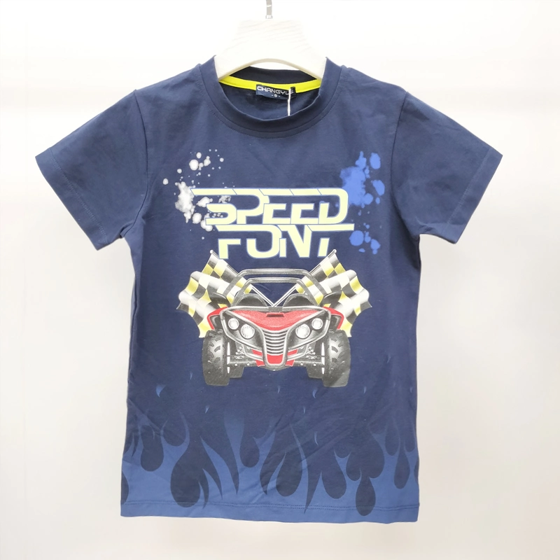 Summer New Casual Pattern Print Boys Comfortable Short Sleeves Kids