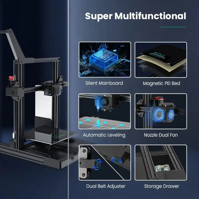 Professional Desktop Fdm impresora 3D de 250mm/s La velocidad de impresión de alta calidad Precios baratos Stampante impresora 3D.