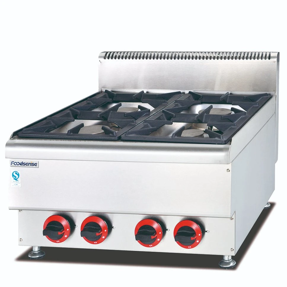 High Quality Stainless Steel Commercial Kitchen Counter Top Gas Stove