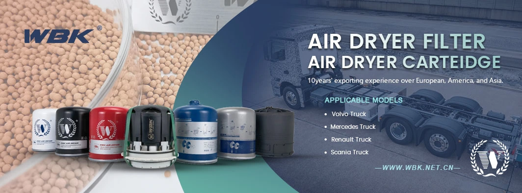 Wbk 12years' Producer of Air Dryer Filters Highest Effience Adsorbent Aerosol Dessicant Cartridge 4324102442 for High Air Consumption Vehicles