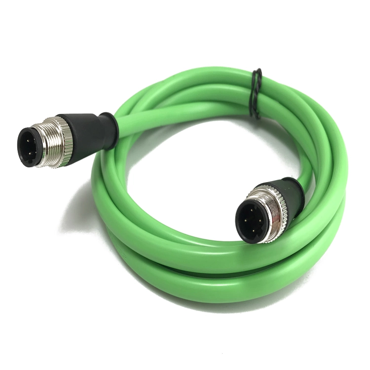 M12 5pin Connector a-Coded Male to Female Cables M12 Canbus Cable M12 a-Code Connector for Overmolding