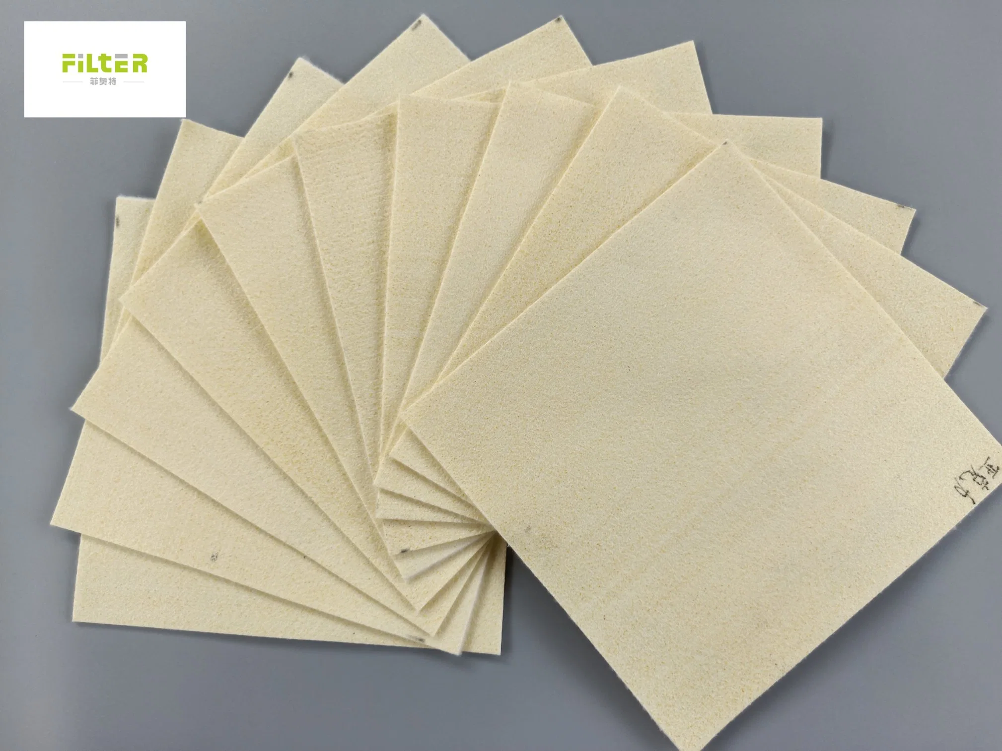 Acrílico poliéster PTFE PPS P84 Nomex Non-Woven PTFE de fibra de vidrio Filtro de tela para bolsa filtrante