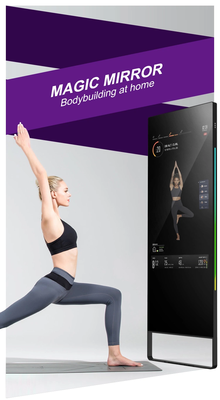 32 Inch Advertising Magic LCD Digital Signage Interactive Fitness Smart Display Mirror Kiosk