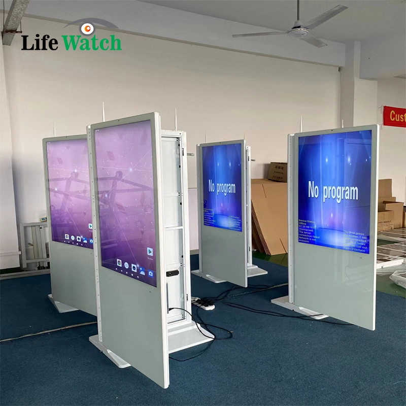 55-Inch WiFi Android System Vertical Double-Sided Indoor Touch LCD Display Advertising Player