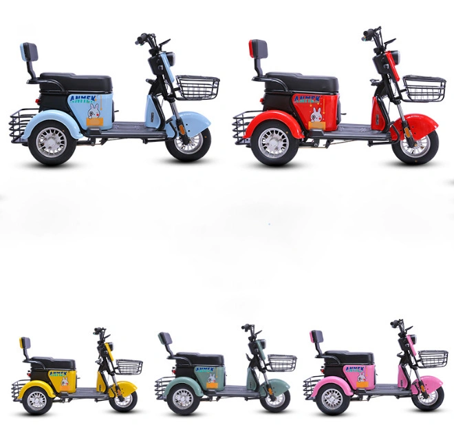 Tricycles à roues électriques arrière et affichage avec graisse de chargement Vélo de moteur 3 passagers E-Cargo 200kg Cobumer tricycle