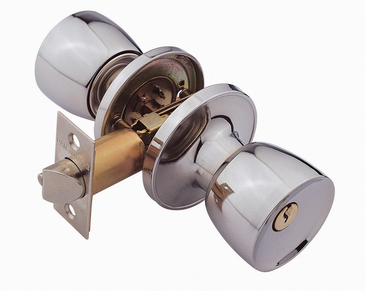 Tubos de Aço Inoxidável trava de botão, Segurança Lockset, Fechadura de porta