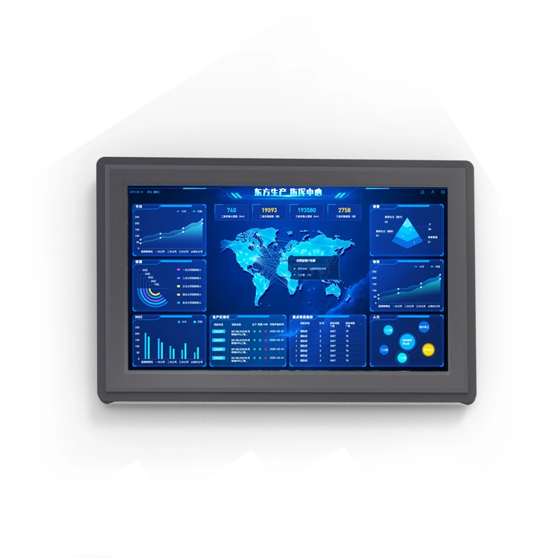 Waterproof Front Panel 13.3 Inch Touch Screen Ultra-Thin Industrial Displays