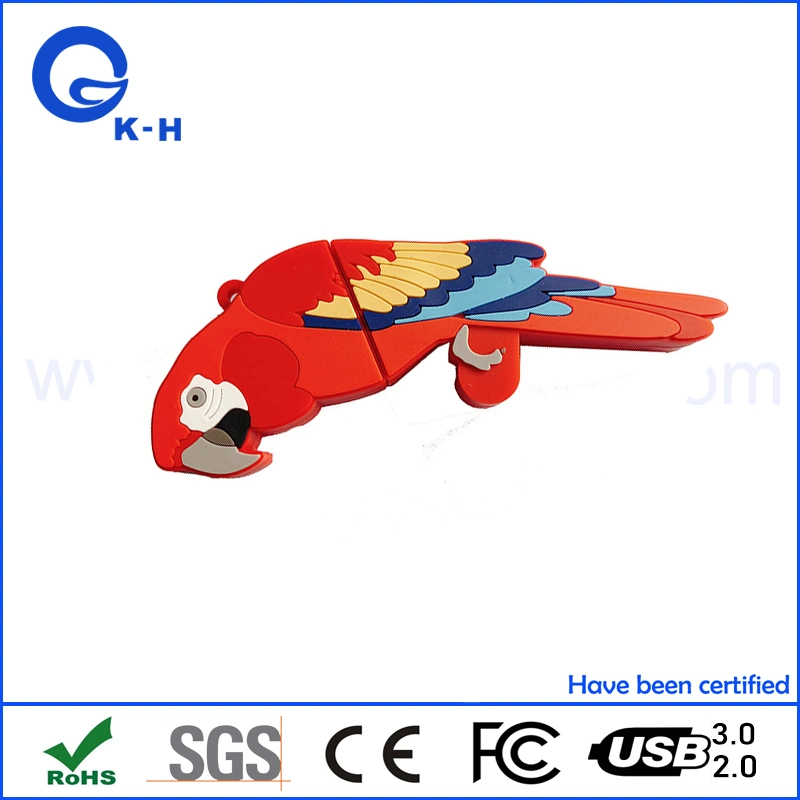 PVC Custom 16GB Bird USB 2.0 3.0 Flash Memory Stick