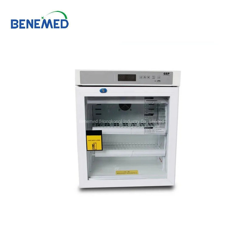 50L Vertical Upright Medicine 2 to 8 Degree Pharmacy Refrigerator Deep Freezer with Tray