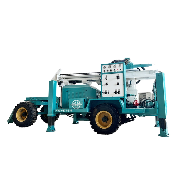 High quality/High cost performance  Hydraulic 200m/300m/500m Trailer Drilling Water Well Drilling Rig