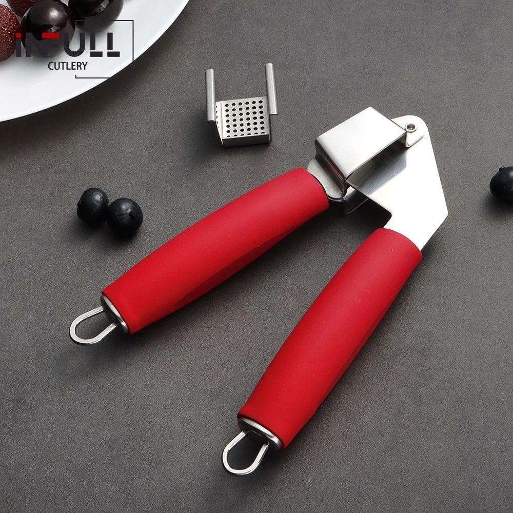 Utensílios de cozinha aperto fácil alho Imprensa aço inoxidável Utensílios alho Picadora e Crusher