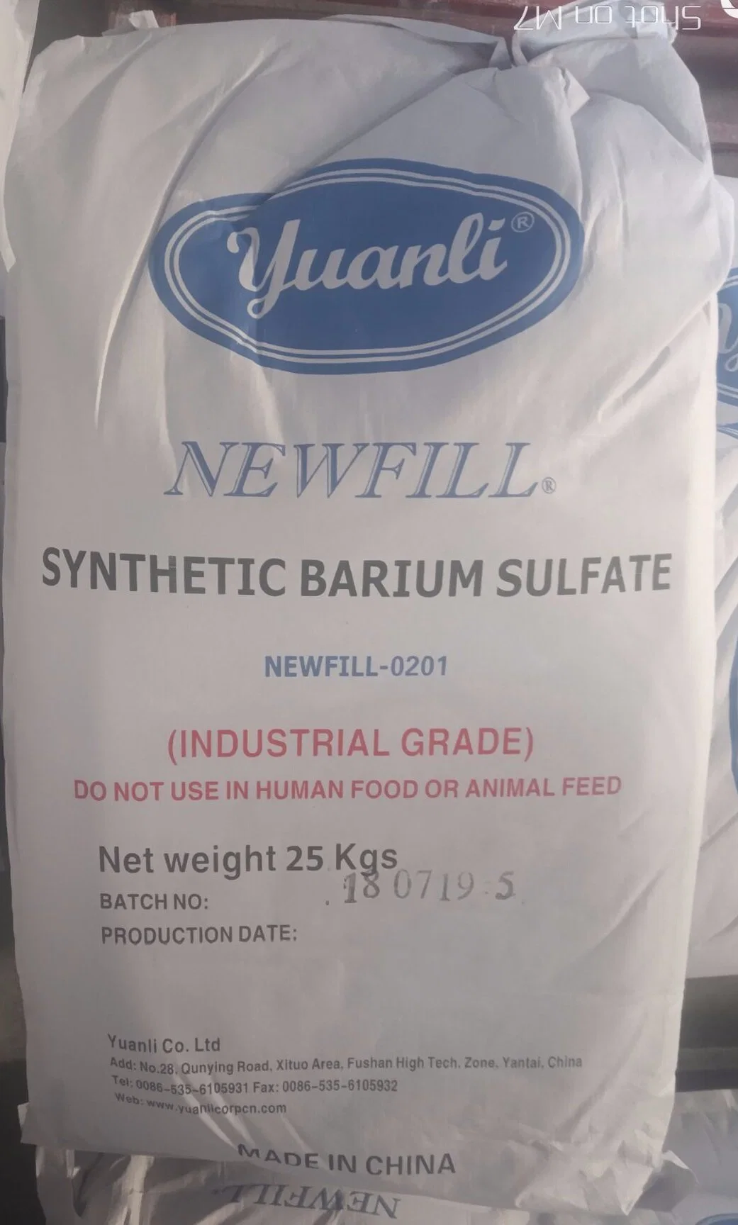 Prix usine Fabricant de sulfate de baryum de haute pureté