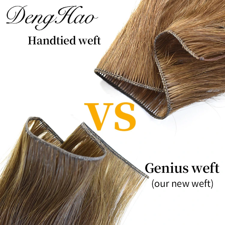 2023 New Weft Unprocessed European Natural Human Hair Genius Weft Hair Extension