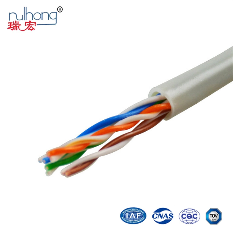 Cable de red de fibra óptica de comunicación de núcleo de cobre local RoHS Cat5e Cat6 cable LAN