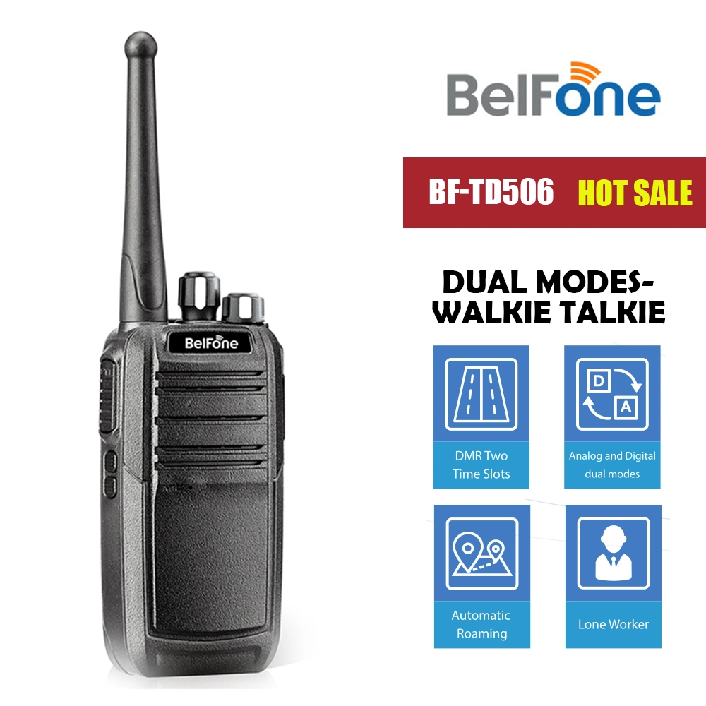 Nueva llegada Belfone analógico digital en modo mixto de Walkie Talkie Bf-Td Tier II506.