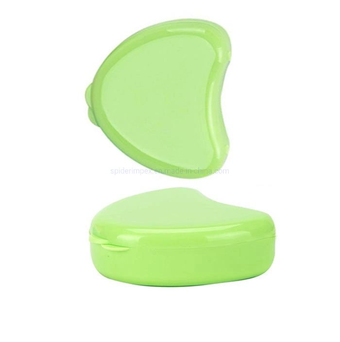 OEM Plastic Heart-Shaped Dental Flase Tooth Mouth Guard Denture Box