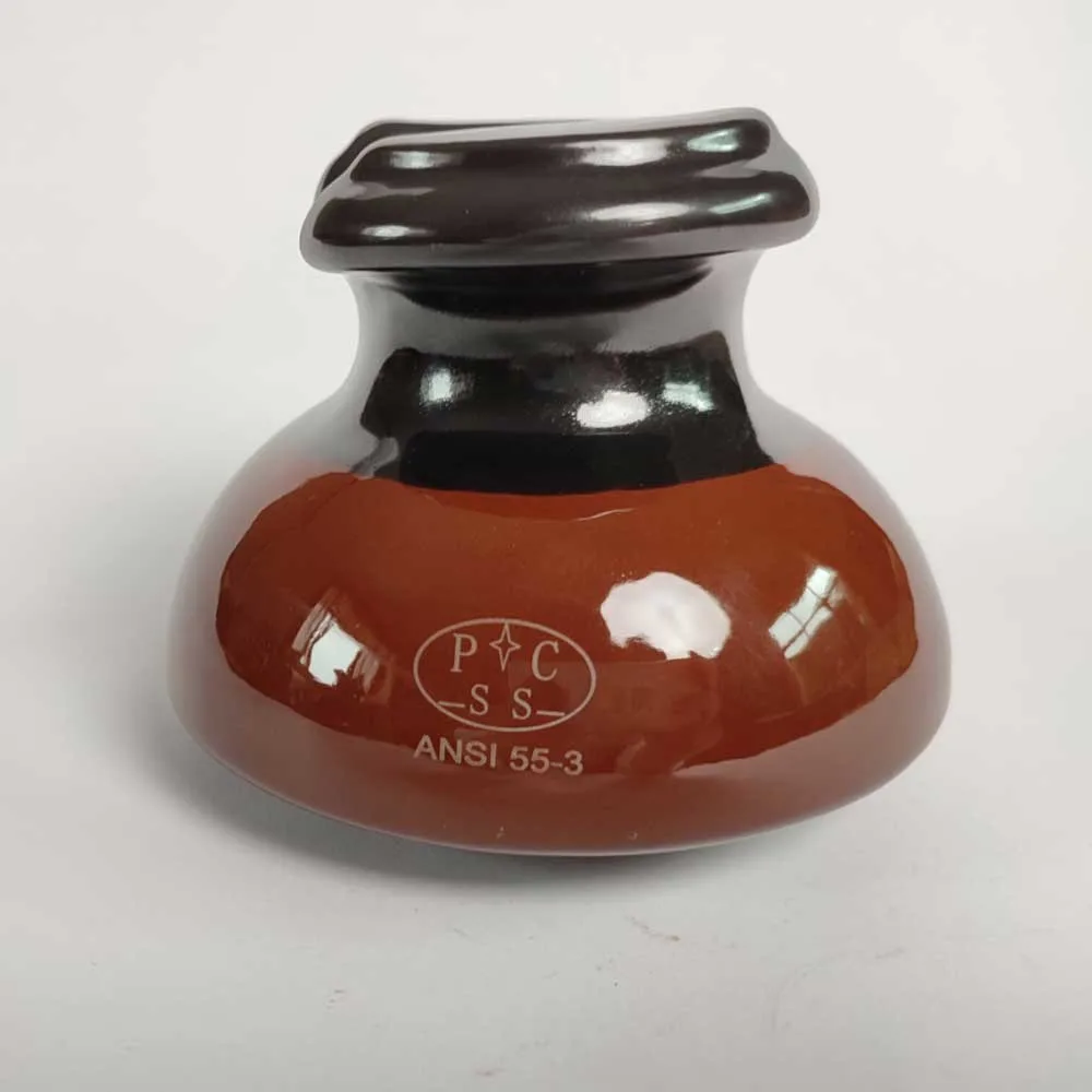 Xinghai 55-2 Brown Ceramic Porcelain Electrical Pin Insulator for Power Transmission