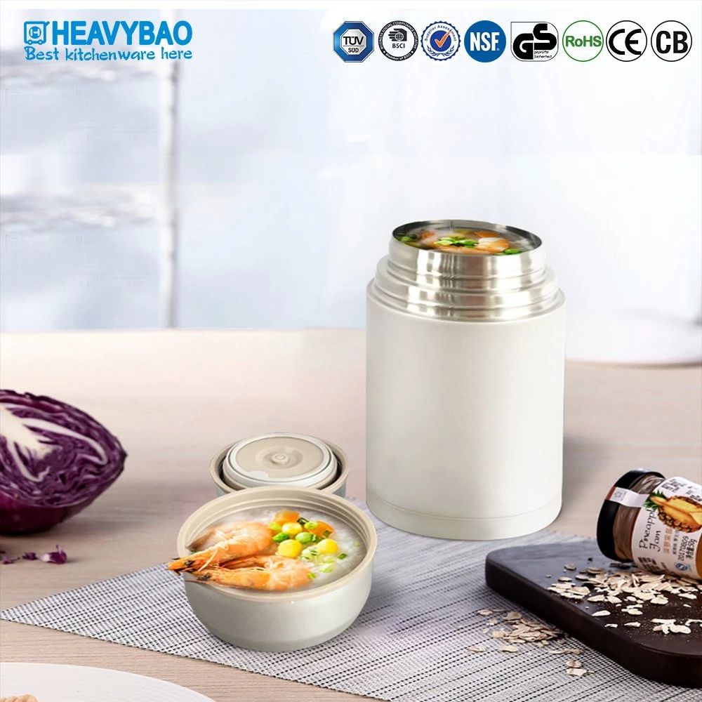 Heavybao Portable Stainless Steel Vacuum Insulated Lunch Box Stew Pot