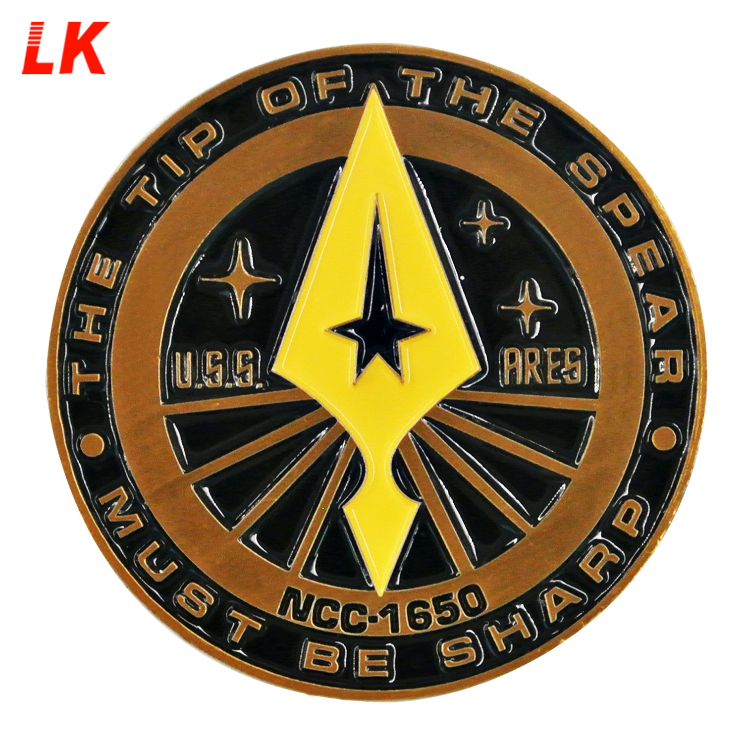 Cheap Customized fashion Metal Antique Gold Challenge Coin with Your Logo