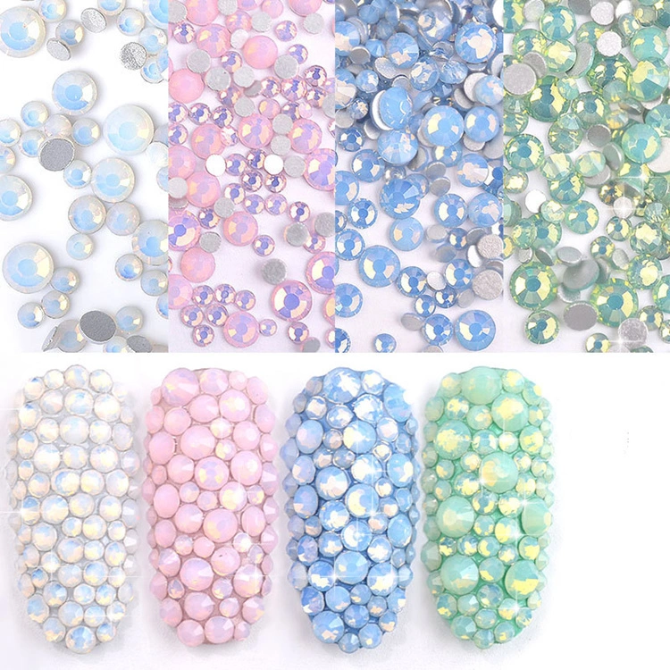 Nail Flat Bottom Crystal a Diamond Snow Crystal Glass Crystal Diamond Small Diamond Zircon Nail Accessories