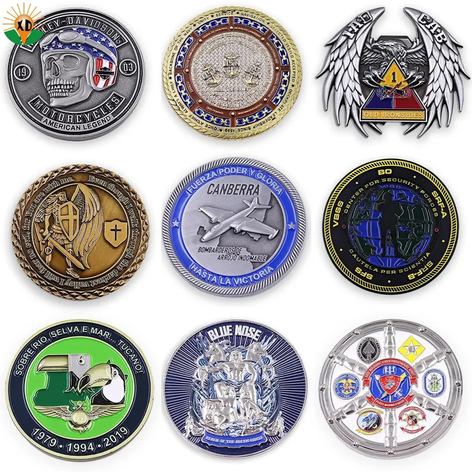 Manufacturer Custom No Minimum Metal Military Coin Die Casting 3D Blank Army Enamel Coins Navy Air Force Brass Silver Firefighter Souvenir Challenge Coin