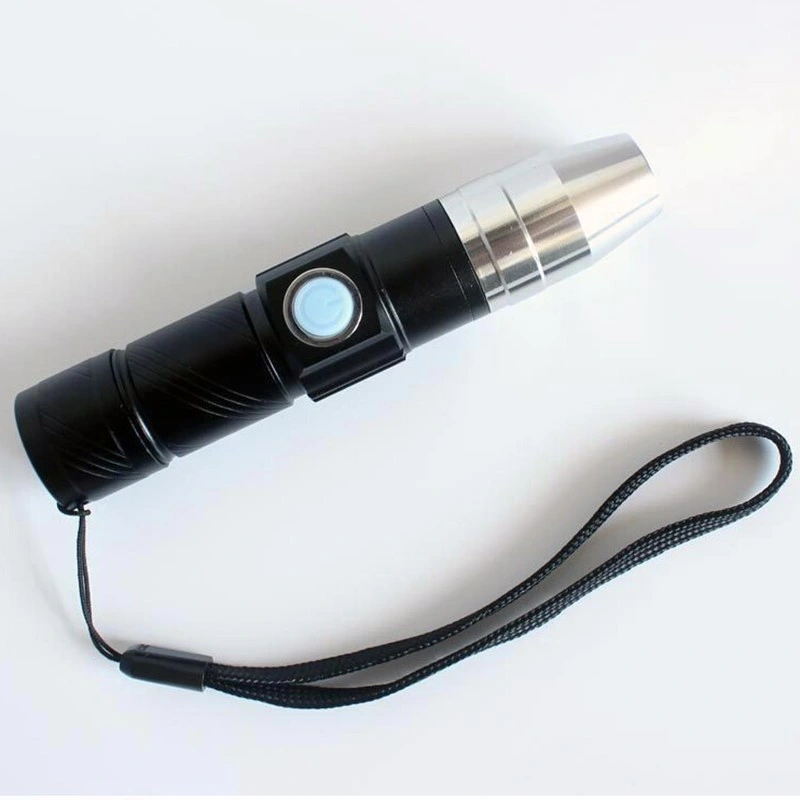 Mini USB Rechargeable Black Light Zoom Lenses 365 Nm UV Flashlight