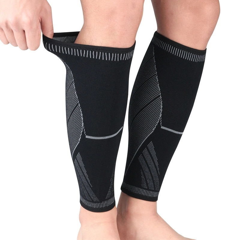 Knieschützer Mit Unterschenkel, Ärmelbezug, Stützstrebe, Rutschfest, Fitnessstudio Running Basketball Fußball Compression Strick Protector