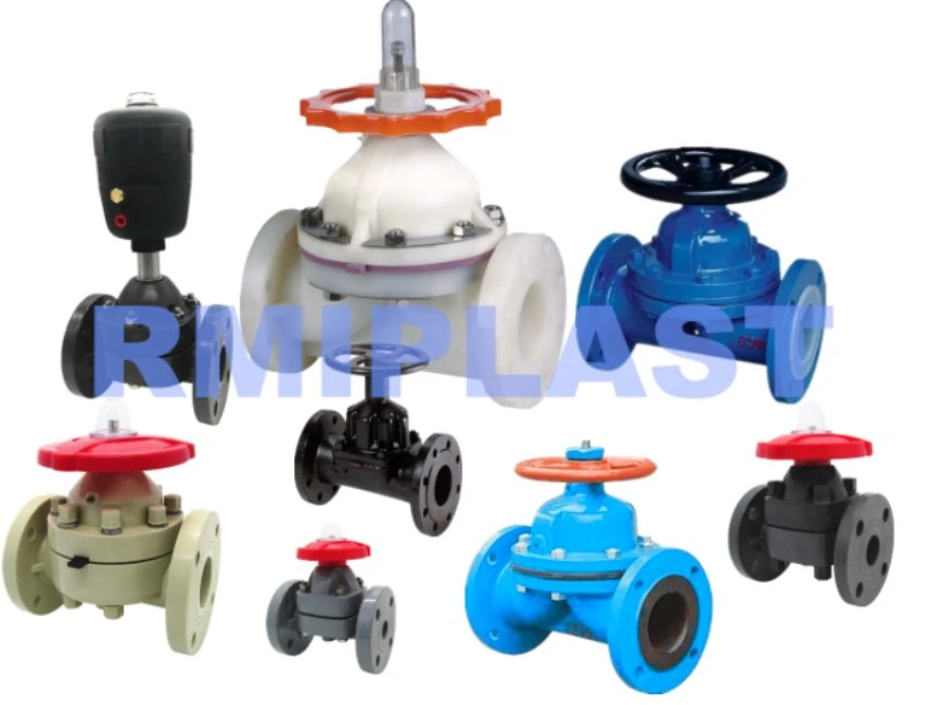 Plastic Body Polypropylen Diaphragm Valve with Flange End ANSI Class 150 1in 2in 3in 4in 5inch 6inch 8inch 10inch