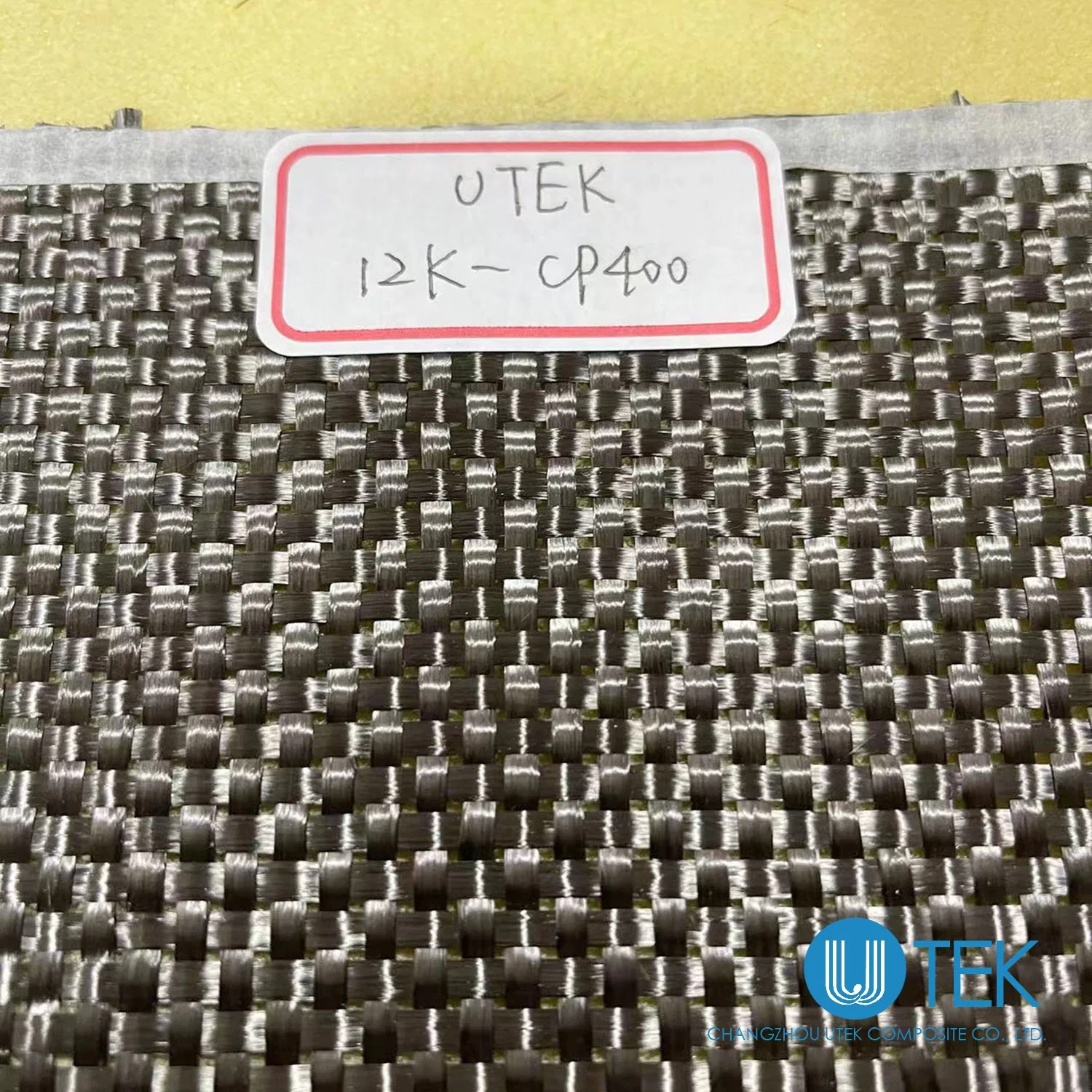 12K 400gsm tela/tela de fibra de carbono de tejido liso