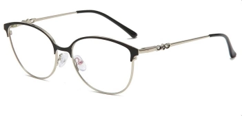 Accessoires de luxe forme d'œil de chat Blue Blight Blocking lentilles ressort Châssis optiques femmes à charnière